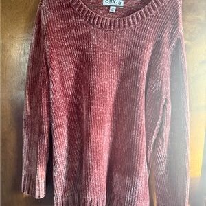 Orvis Women's Velvet Crew Neck Sweater - Deep Red